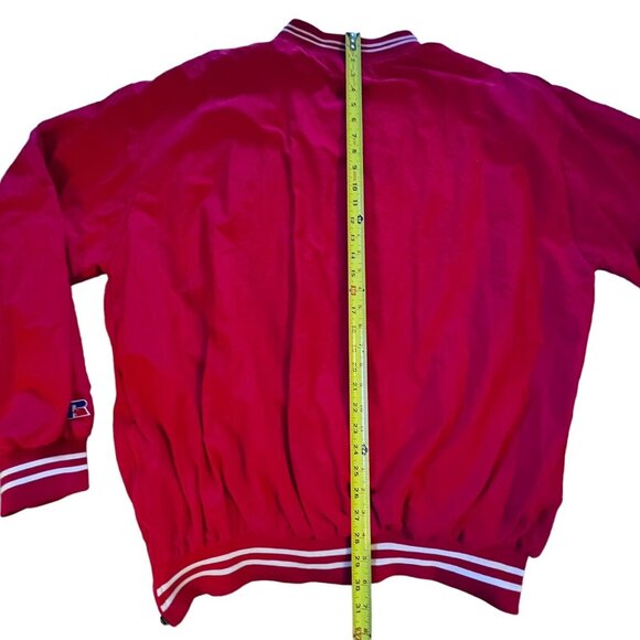 Vtg Nebraska Corn Huskers Pullover Jacket XL NCAA Russell Athletic Red Nylon - Picture 12 of 12